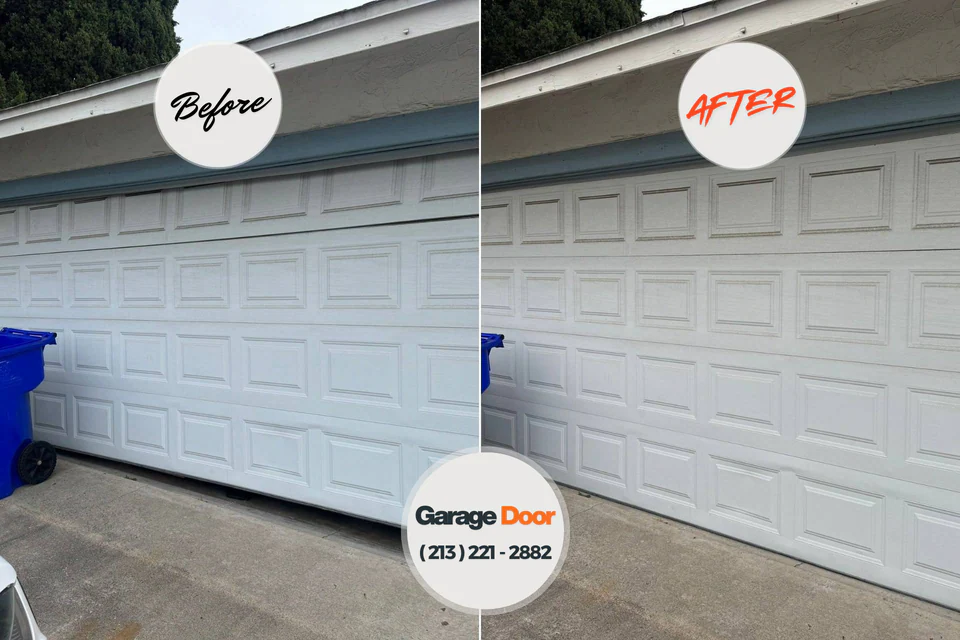 Before and after: garage door repair Fox Chase, PA